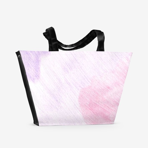 Пляжная сумка «Розово-сиреневый коллаж»