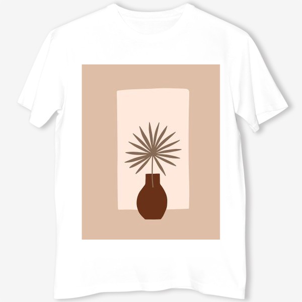 Футболка &laquo;Ветка пальмы в вазе. Бохо композиция&raquo;