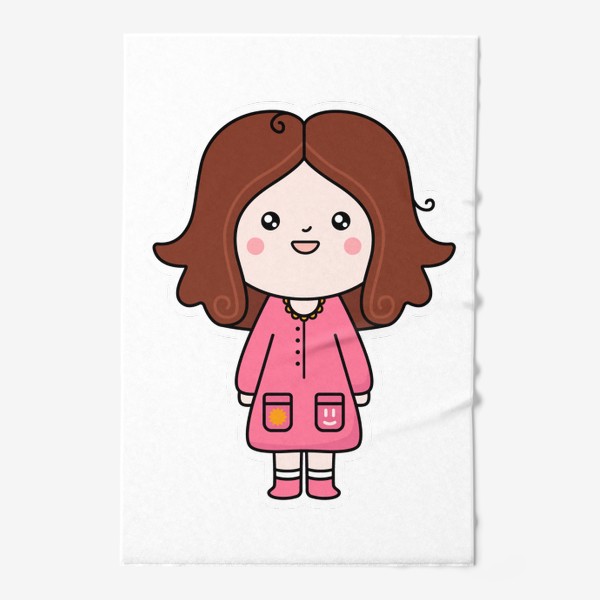 Полотенце &laquo;Каваи. Девочка в розовом платье&raquo;