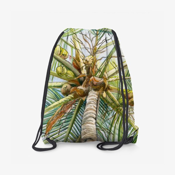 Рюкзак «Кокосовая пальма. Акварель»