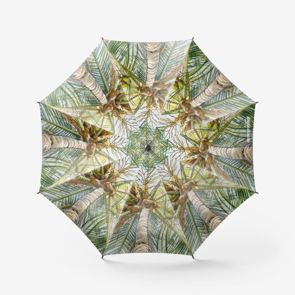 Зонт «Кокосовая пальма. Акварель»