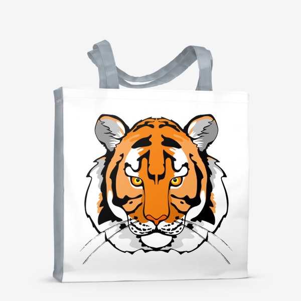 Сумка-шоппер «Тигр на прозрачном фоне.»