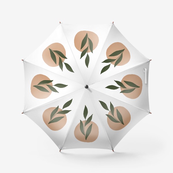 Зонт «Ветка с листьями на абстрактном пятне 5»