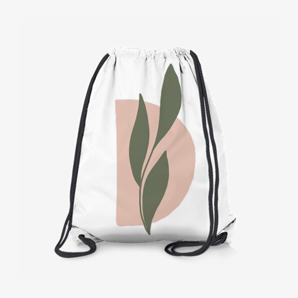 Рюкзак «Ветка с листьями на абстрактном пятне 6»