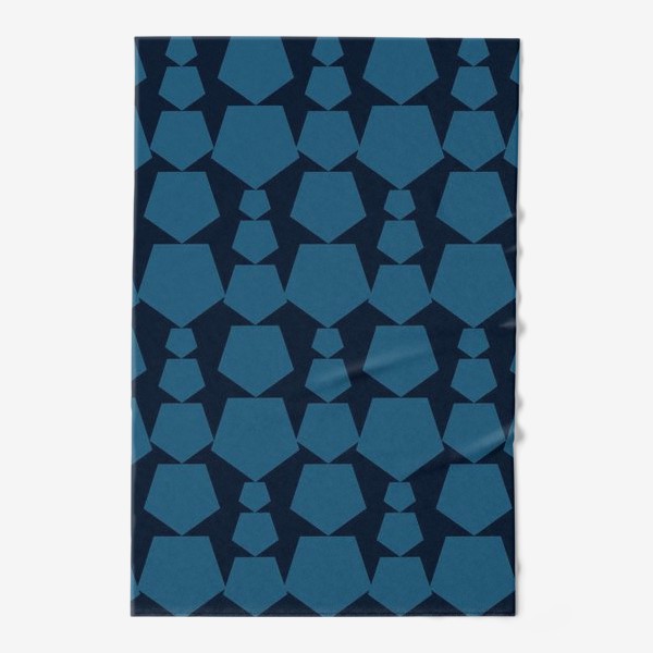 Полотенце «Темно-синие геометрические фигуры»