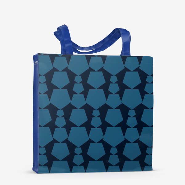Сумка-шоппер «Темно-синие геометрические фигуры»