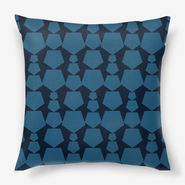 Подушка «Темно-синие геометрические фигуры»