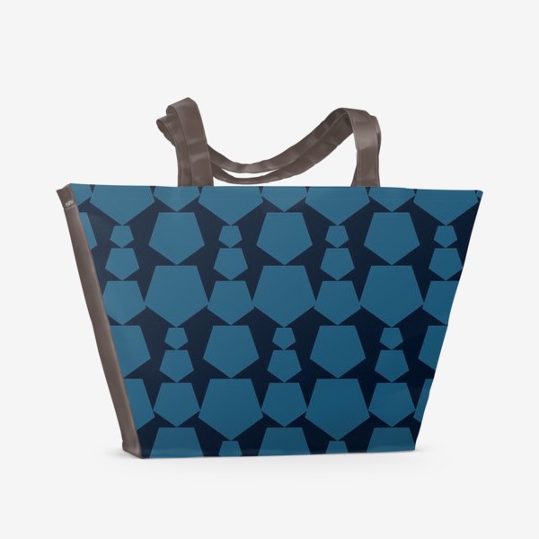 Пляжная сумка «Темно-синие геометрические фигуры»