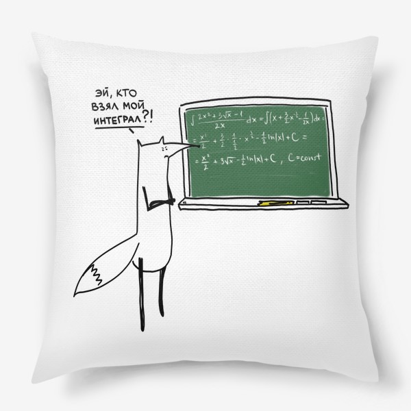 Подушка «Кто взял интеграл? Математическию юмор»