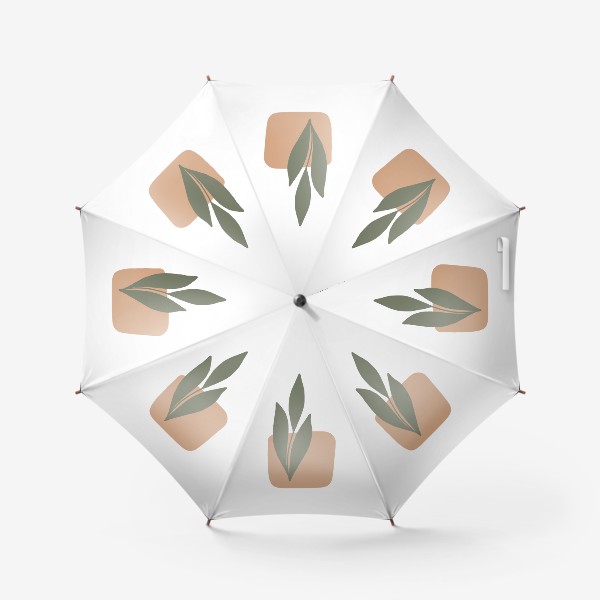 Зонт &laquo;Ветка с листьями на абстрактном пятне 7&raquo;