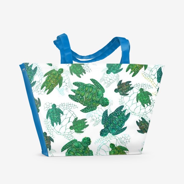 Пляжная сумка «Зелёные черепашки»