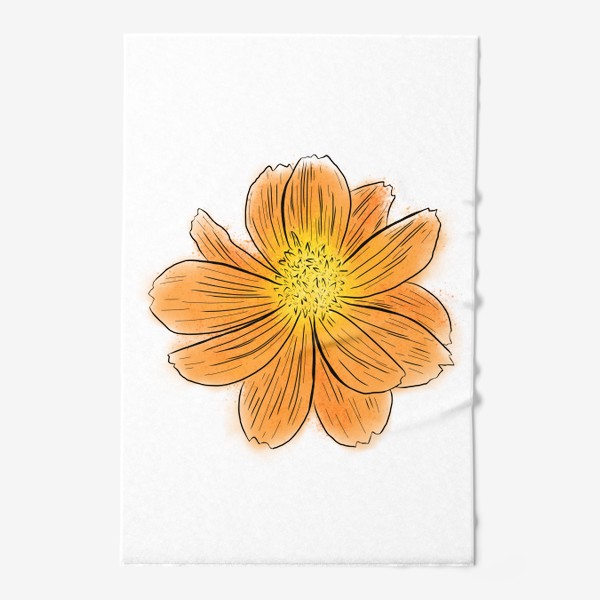 Полотенце «Оранжевый цветок»
