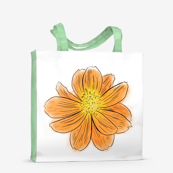 Сумка-шоппер «Оранжевый цветок»