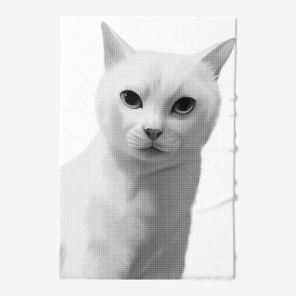 Полотенце «кот чёрно-белый»