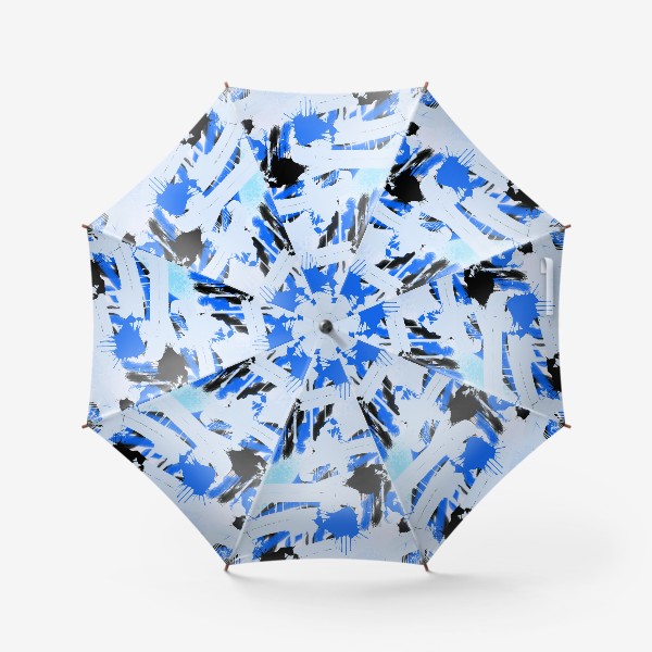 Зонт «Черно-синие кляксы»