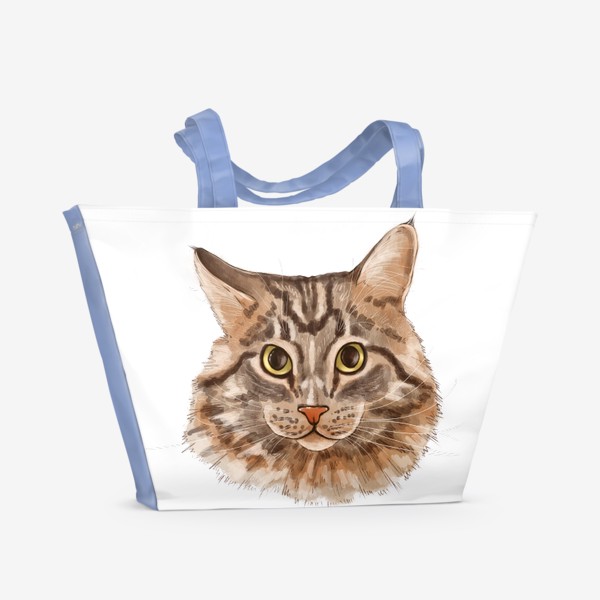 Пляжная сумка «Кот Степан. Пушистый котик. »