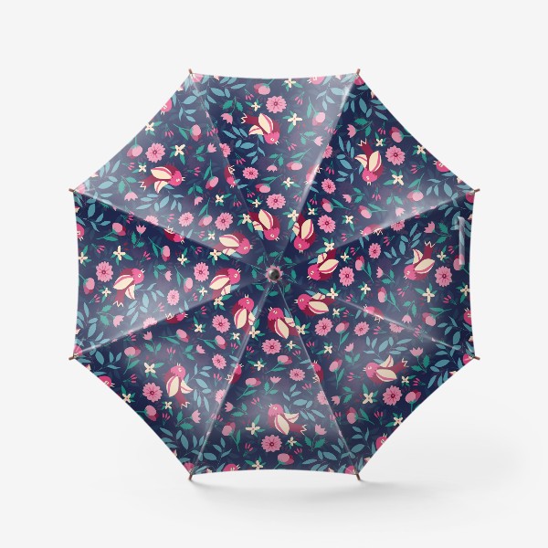 Зонт «Птички и цветы»