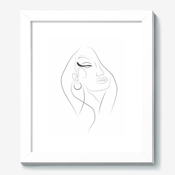 Картина «Лицо девушки в стил лайн арт»