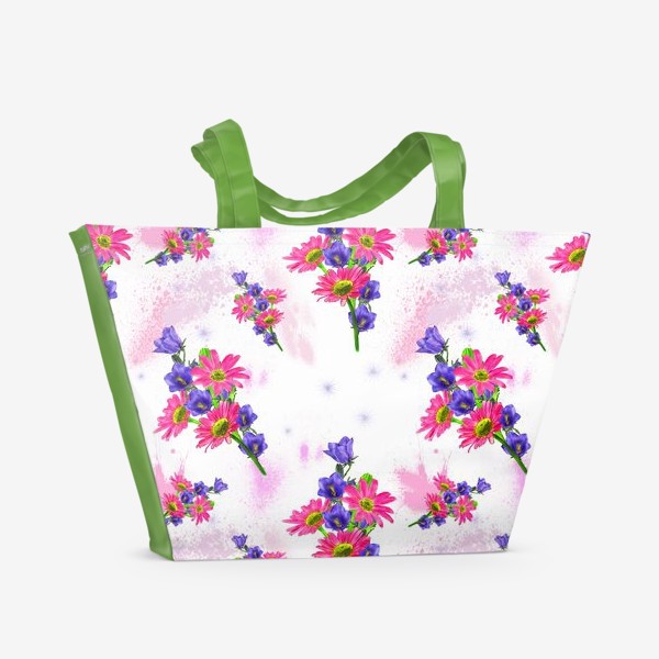 Пляжная сумка «Летние цветы в букете»