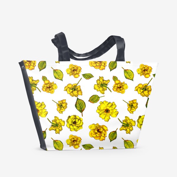 Пляжная сумка «Дождь из желтых роз»