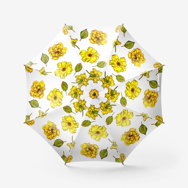 Зонт «Дождь из желтых роз»