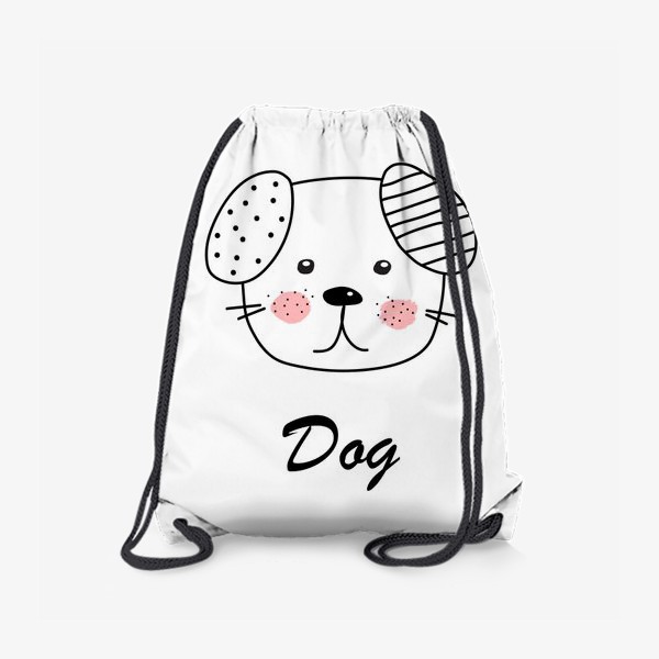 Рюкзак «Собака, нарисована в одну линию. Скетч.»