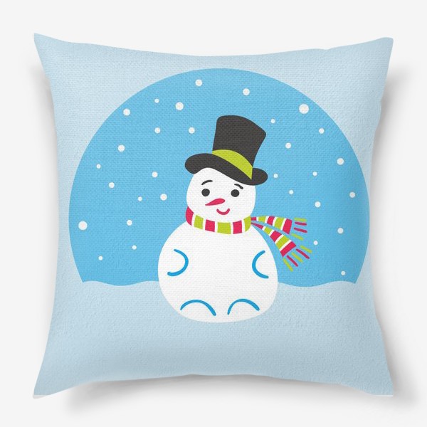 Подушка «Милый снеговик»
