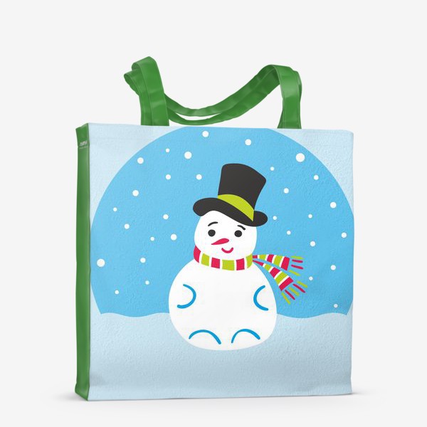 Сумка-шоппер «Милый снеговик»