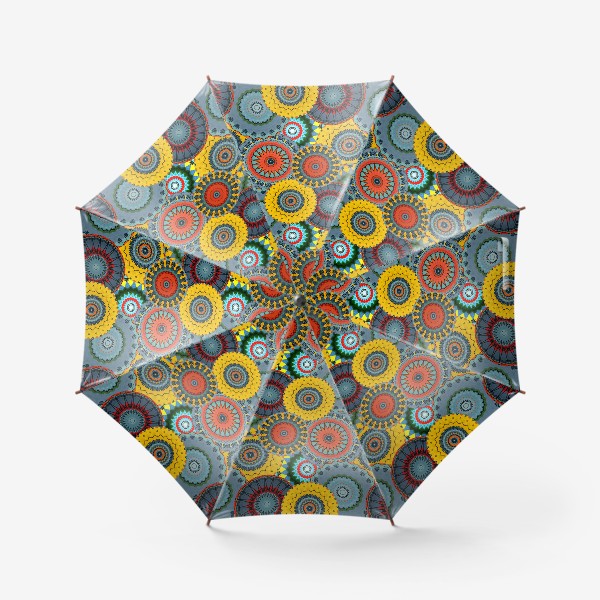 Зонт «Этнический узор круги. Акварель»