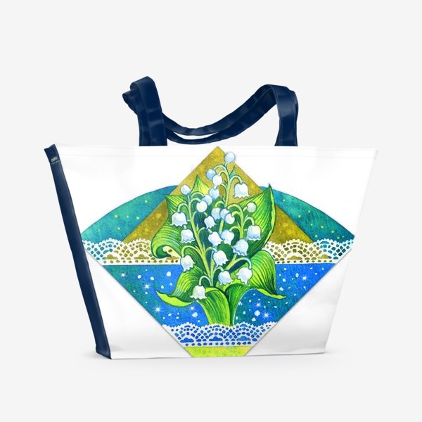 Пляжная сумка «Цветы Ландыши»