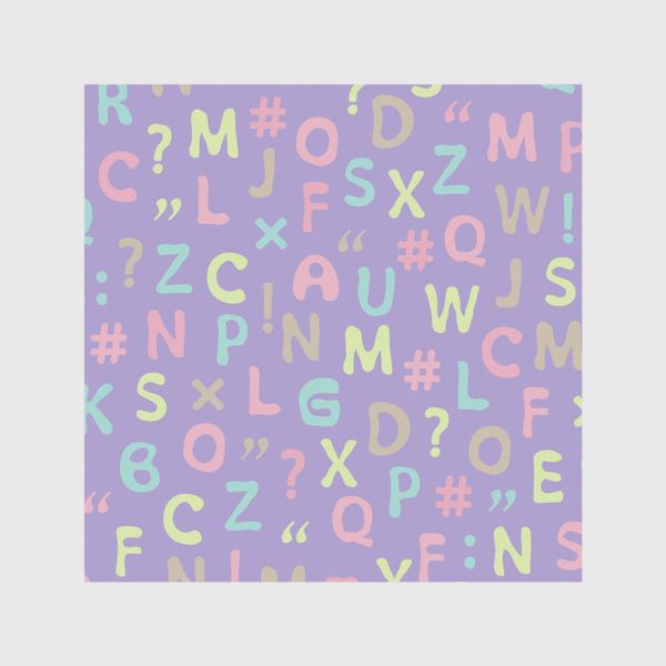 Шторы «Разноцветный узор. Буквы английского алфавита. Знаки и символы. Паттерн»