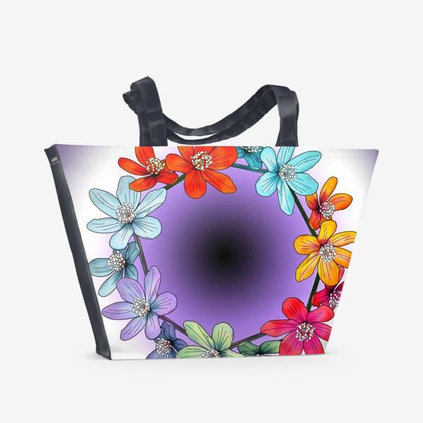 Пляжная сумка «Цветочный хоровод»