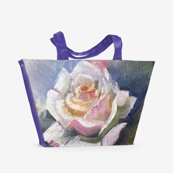 Пляжная сумка «Белая роза»