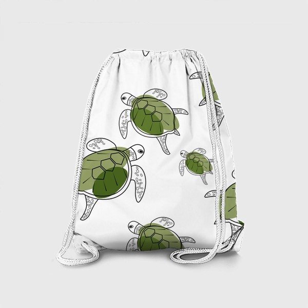 Рюкзак «Черепахи. Бесшовная летняя текстура с черепахами.»