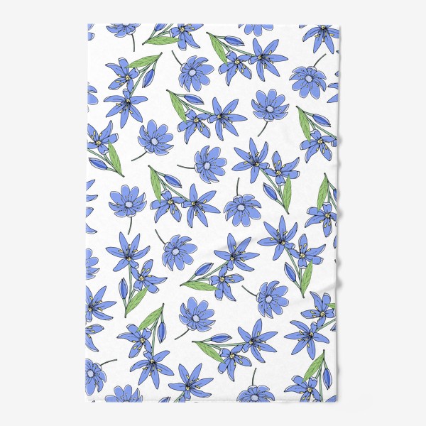 Полотенце «Синие полевые цветочки»