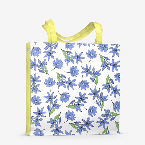 Сумка-шоппер &laquo;Синие полевые цветочки&raquo;
