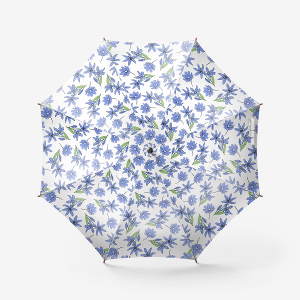 Зонт «Синие полевые цветочки»