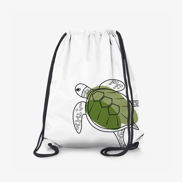 Рюкзак «Водная черепаха.Летний принт с водной черепахой.»