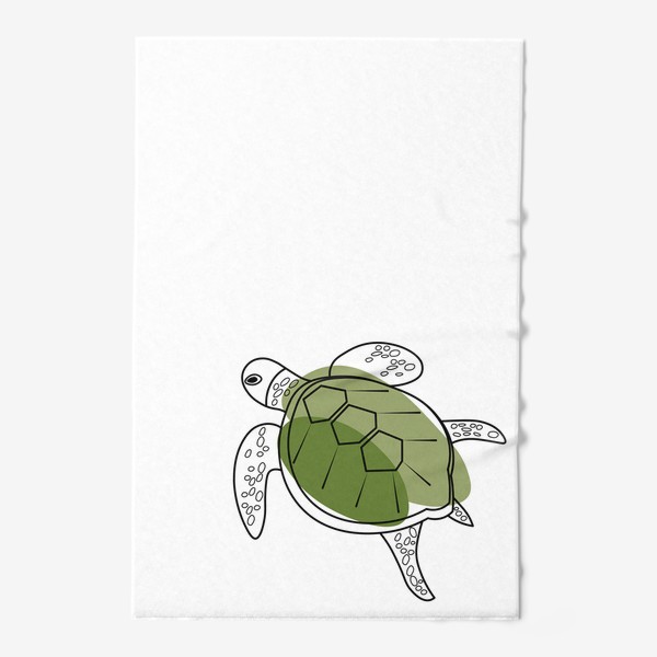 Полотенце «Водная черепаха.Летний принт с водной черепахой.»