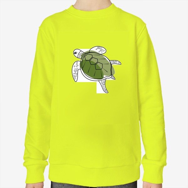 Свитшот &laquo;Водная черепаха.Летний принт с водной черепахой.&raquo;