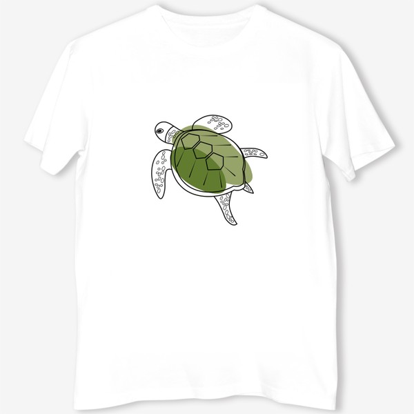 Футболка &laquo;Водная черепаха.Летний принт с водной черепахой.&raquo;