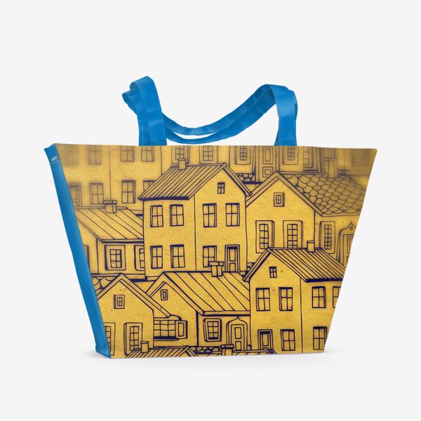 Пляжная сумка «текстура домики»