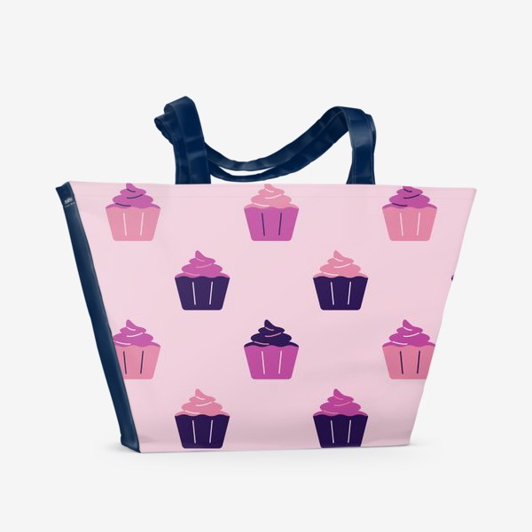 Пляжная сумка «Вкусные кексы с кремом»