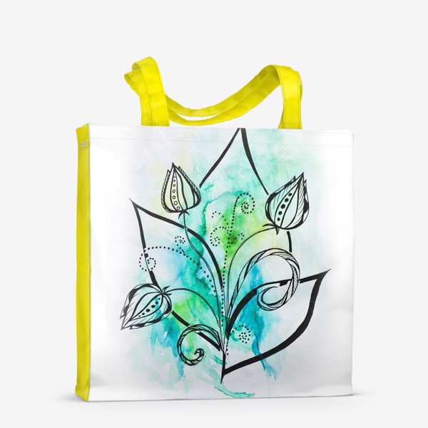 Сумка-шоппер «Цветы и акварель / Flowers and watercolor »