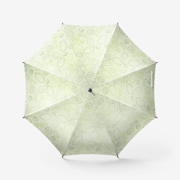 Зонт «Лайм. Принт бесшовный с лаймом в нежных пастельных тонах.»