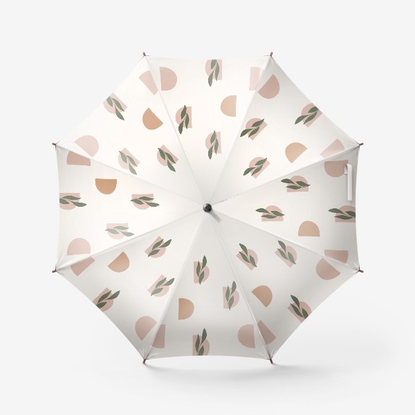 Зонт «Абстрактные пятна и листья. Паттерн»