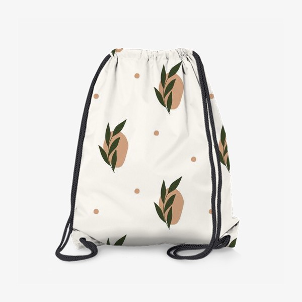Рюкзак «Абстрактные пятна и листья. Паттерн»