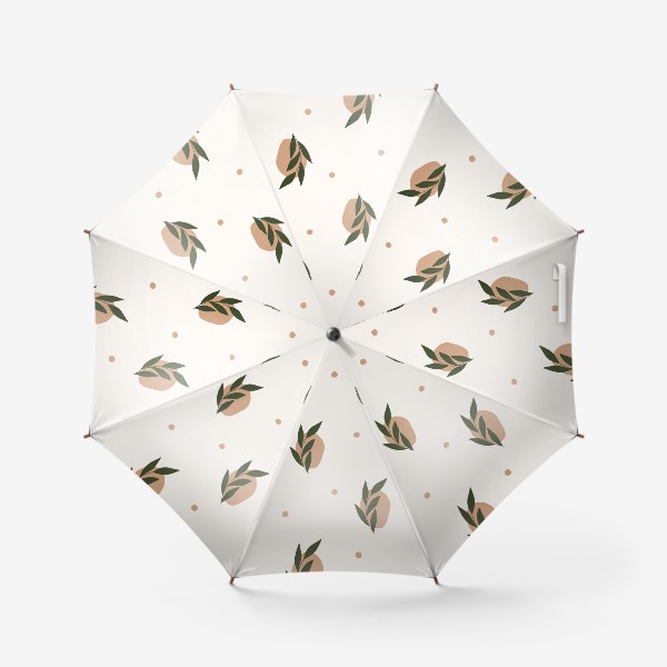 Зонт «Абстрактные пятна и листья. Паттерн»