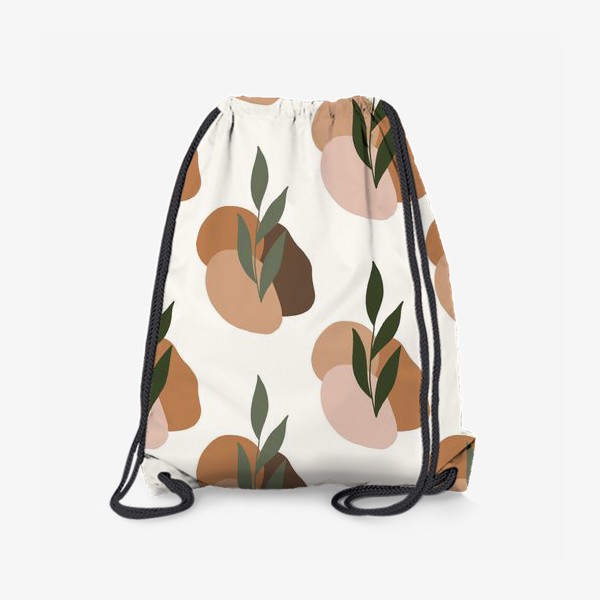 Рюкзак «Абстрактные пятна и листья. Паттерн»