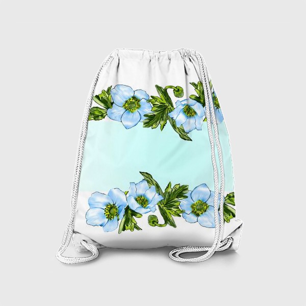 Рюкзак «Голубые анемоны»